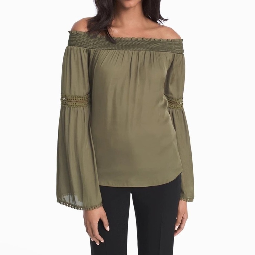 WHBM Green Blouse.